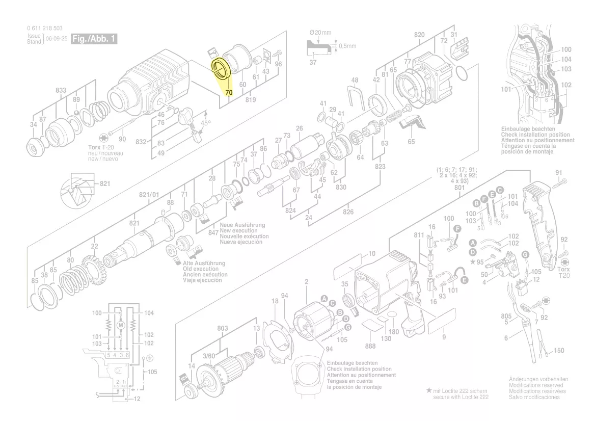 Bague d´étanchéité pour perforateur GBH 2-24 DSR BOSCH